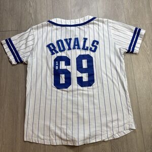 Pink Victoria Secret Royals 5th & Ocean Baseball Jersey Small Kansas Royals 1969
